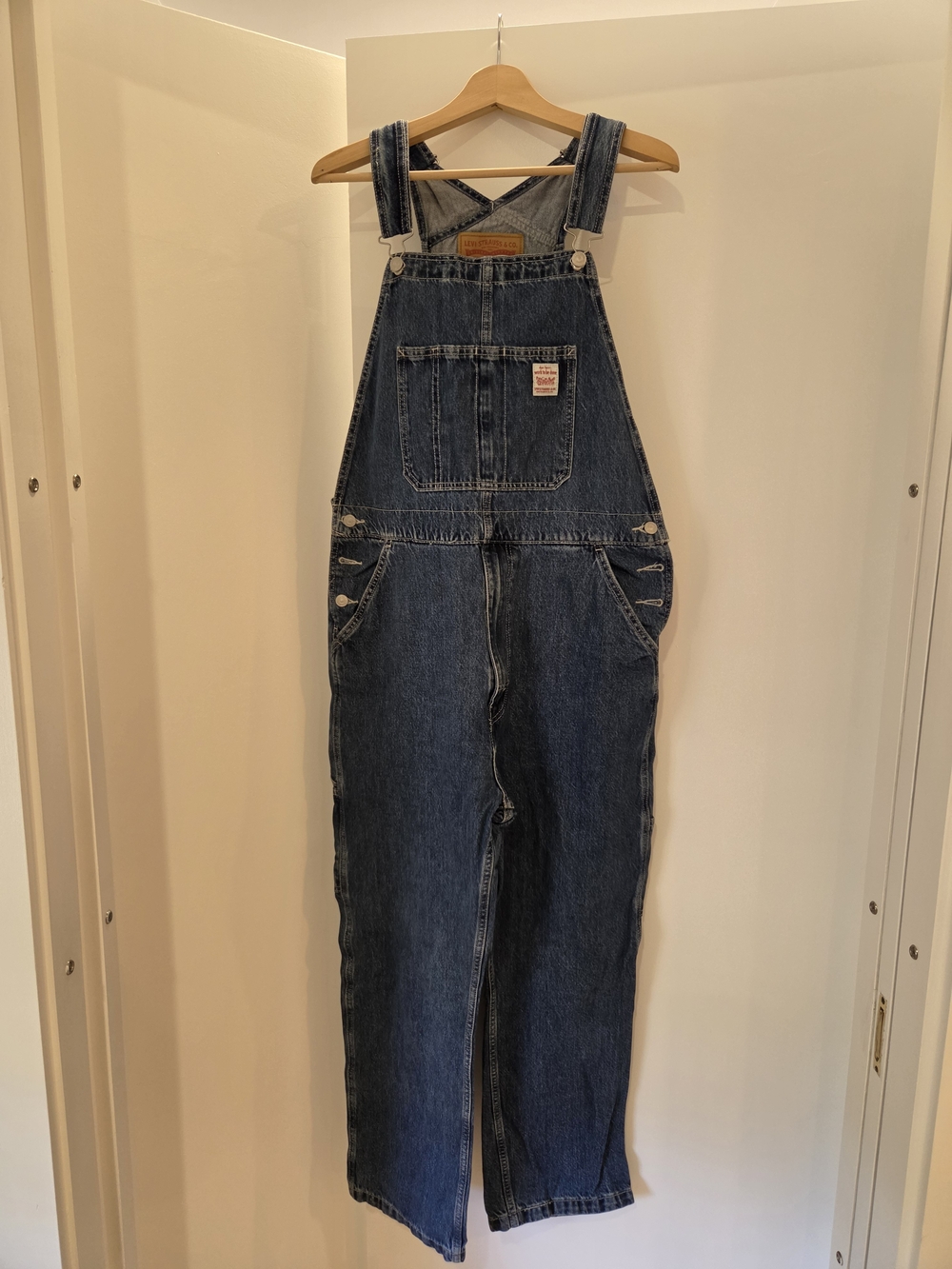 Levi's Dark Blue Denim Relaxed Overalls